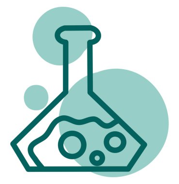 Beyaz arka planda kimyasal kokulu sıvı, illüstrasyon, vektör..