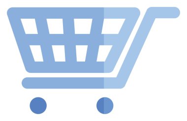 Şehir süpermarketi, illüstrasyon, vektör, beyaz arka planda.