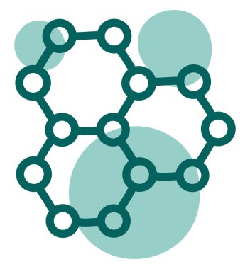 Beyaz arkaplanda kimyasal yapı, illüstrasyon, vektör.