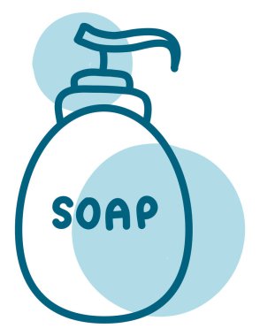 Beyaz arka planda sabun, illüstrasyon, vektör temizleme.