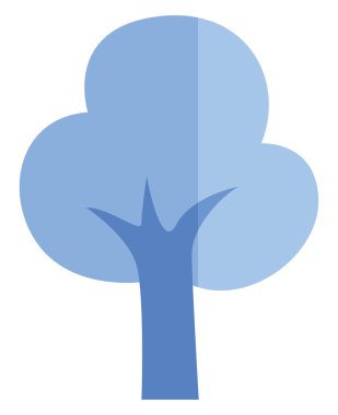 Şehir ağacı, illüstrasyon, vektör, beyaz arkaplanda.