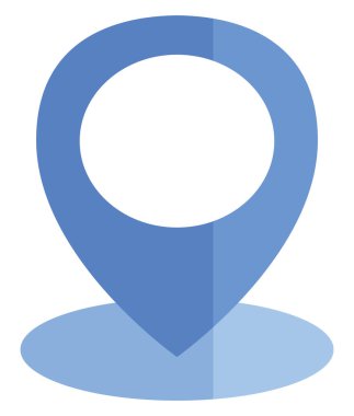 Beyaz arka planda şehir konumu, illüstrasyon, vektör.