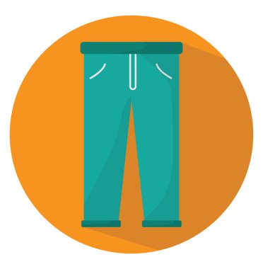 Yeşil kot, illüstrasyon, vektör, beyaz arka planda.