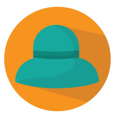 Yeşil yaz şapkası, illüstrasyon, vektör, beyaz arka planda..