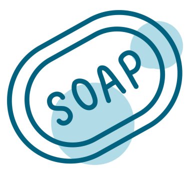 Sabun çubuğu, illüstrasyon, vektör, beyaz arkaplanda.