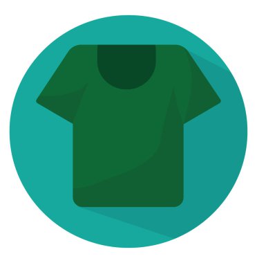 Yeşil gömlek, illüstrasyon, vektör, beyaz arka plan.