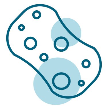 Beyaz arka planda temizlik süngeri, illüstrasyon, vektör.