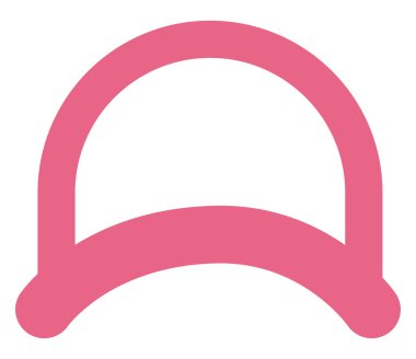 Pembe başlık, illüstrasyon, vektör, beyaz arkaplan.