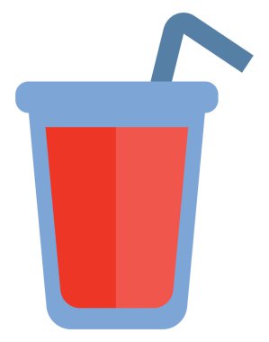 Beyaz arkaplanda kırmızı meyve suyu, illüstrasyon, vektör..