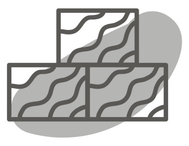 Beyaz arkaplanda tuğla duvar, illüstrasyon, vektör.