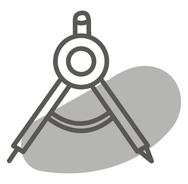 Yapı pusulası, illüstrasyon, vektör, beyaz arkaplan.