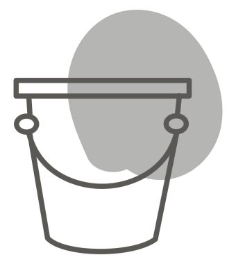 Yapı kovası, illüstrasyon, vektör, beyaz arkaplan.