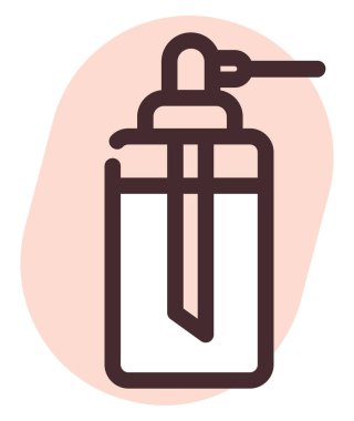 Sıvı yüz astarı, illüstrasyon, vektör, beyaz arkaplan üzerinde.