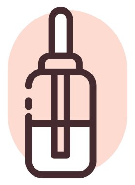 Beyaz arka planda kozmetik yüz yağı, illüstrasyon, vektör..