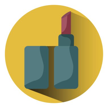 Koyu kırmızı ruj, illüstrasyon, vektör, beyaz arka planda..