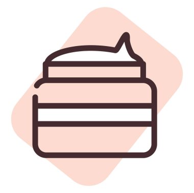 Yüz kremi, illüstrasyon, vektör, beyaz arkaplan.