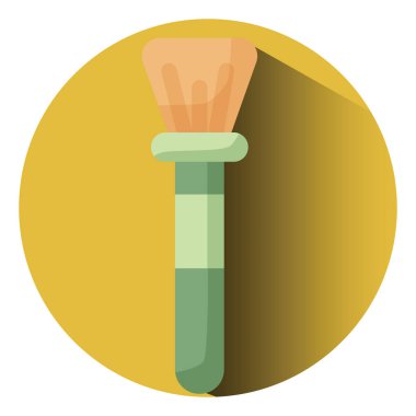 Beyaz arkaplanda yüz fırçası, illüstrasyon, vektör.