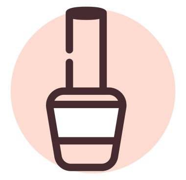 Beyaz arka planda kozmetik oje, illüstrasyon, vektör..