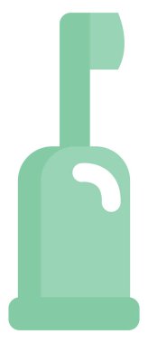 Elektrik diş fırçası, illüstrasyon, vektör, beyaz arkaplan.