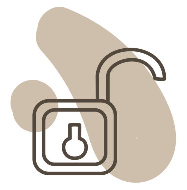 Beyaz bir arkaplanda kriminal kilit, illüstrasyon, vektör.