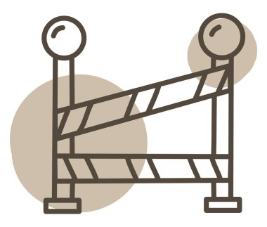 Beyaz arka planda suçlulara izin verilmiyor, illüstrasyon, vektör.