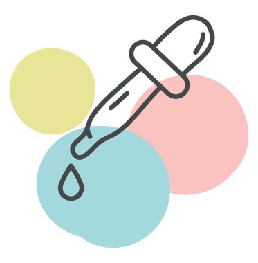 Beyaz arkaplanda renk aracı, illüstrasyon, vektör.