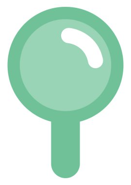 Beyaz arkaplanda diş büyüteci, illüstrasyon, vektör.