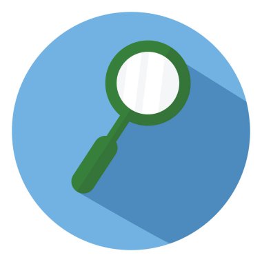 Beyaz arka planda eğitim büyüteci, illüstrasyon, vektör.