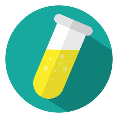 Beyaz arka planda laboratuvar camı, illüstrasyon, vektör..