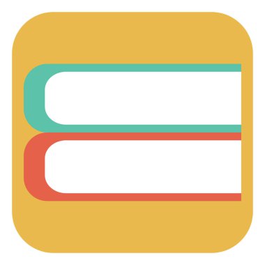 Beyaz arka planda iki kitap, illüstrasyon, vektör..