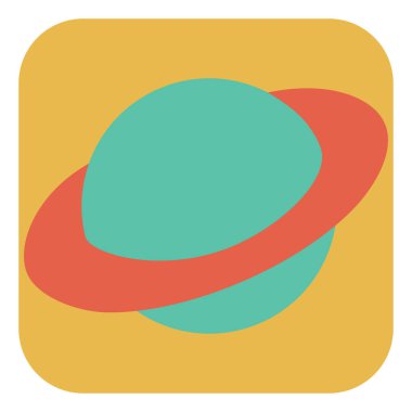 Yeşil gezegen, illüstrasyon, vektör, beyaz arkaplan.