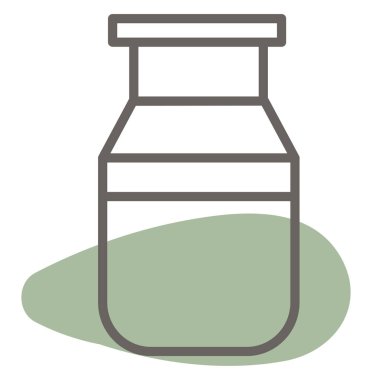 Bir sürahi süt, illüstrasyon, vektör, beyaz arka planda..