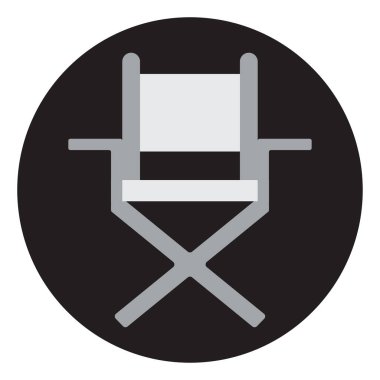 Beyaz arka planda film koltuğu, illüstrasyon, vektör.