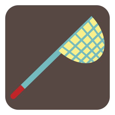 Beyaz arkaplanda balık ağı, illüstrasyon, vektör.