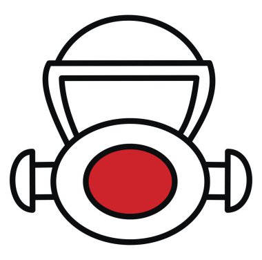 Beyaz arka planda yangın önleme üniforması, illüstrasyon, vektör..