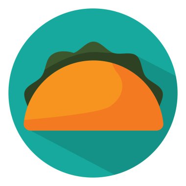 Beyaz arka planda lezzetli tacolar, illüstrasyon, vektör..