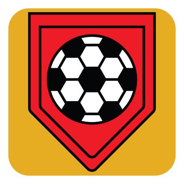 Beyaz arka planda futbol bayrağı, illüstrasyon, vektör.