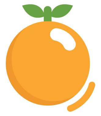 Taze turuncu, illüstrasyon, vektör, beyaz arkaplanda..