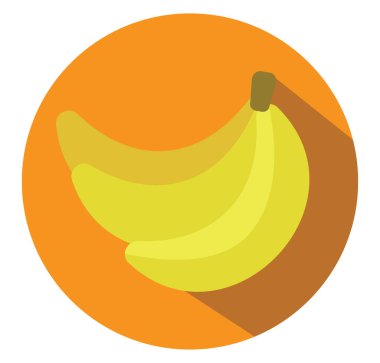 Sarı muzlar, illüstrasyon, vektör, beyaz arka planda.