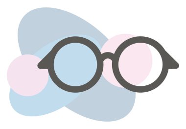 Optik gözlük, illüstrasyon, vektör, beyaz arkaplan.