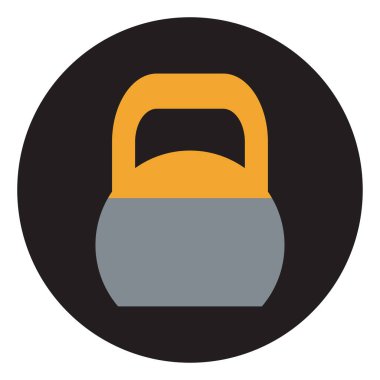 Beyaz arka planda küçük bir halter, illüstrasyon, vektör..