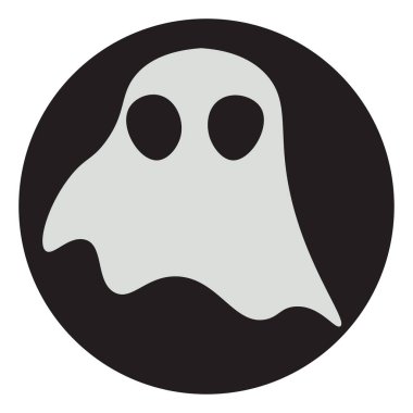 Cadılar Bayramı hayaleti, illüstrasyon, vektör, beyaz arka planda.