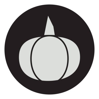 Beyaz balkabağı, illüstrasyon, vektör, beyaz arkaplan.