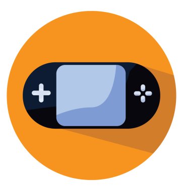 Oyun tableti, illüstrasyon, vektör, beyaz arkaplan.