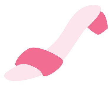 Yüksek topuklu terlik, illüstrasyon, vektör, beyaz arka plan.