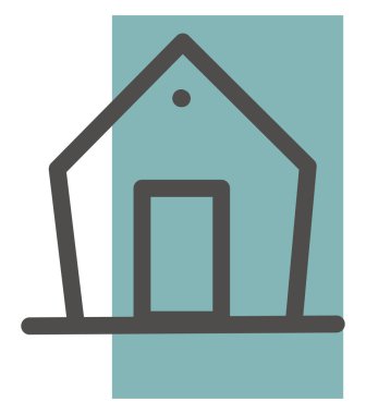 Beyaz arka planda Fransız ev tipi, illüstrasyon, vektör..