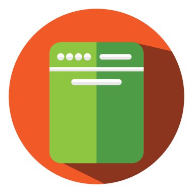 Elektronik bulaşık makinesi, illüstrasyon, vektör, beyaz arka planda..