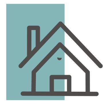 Beyaz arkaplan üzerinde kat ev, illüstrasyon, vektör ayır.