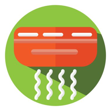 Beyaz arka planda klima, illüstrasyon, vektör..