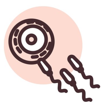 Döllenme hücreleri, illüstrasyon, vektör, beyaz zemin üzerinde.